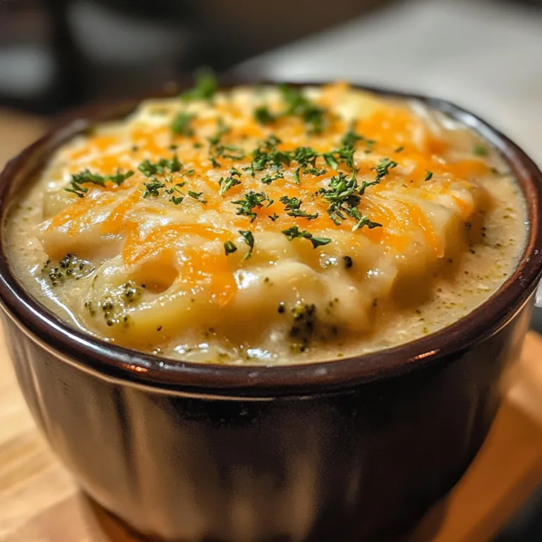 Crock Pot Potato Broccoli Cheddar Soup